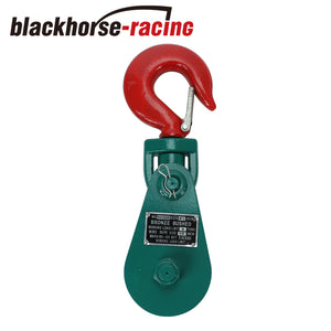 Snatch Block With Hook 4 Ton 4 1/2" Wire Rope Sheave Wrecker Tow Truck Recovery