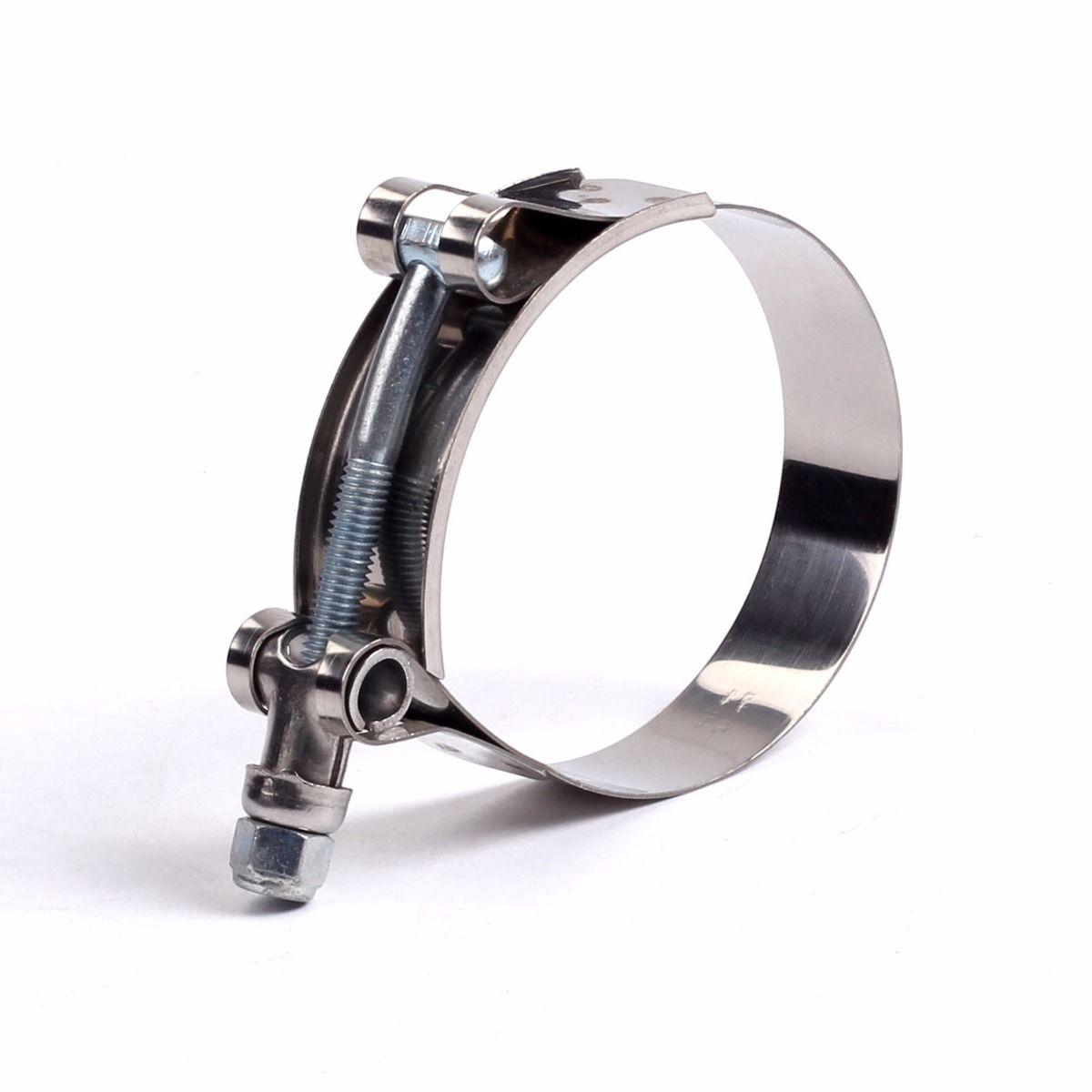 1pc 133 mm - 141mm Stainless Steel T-Bolt Clamp for ID: 5" 127 mm Silicone Hose - www.blackhorse-racing.com