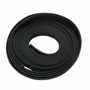 100 FT 1/2" Expandable Wire Cable Sleeving Sheathing Braided Loom Tubing Black - www.blackhorse-racing.com