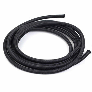 10 Feet AN8 -8AN AN-8 Black Nylon Stainless Steel Fuel Gas Oil Water Hose Line - www.blackhorse-racing.com