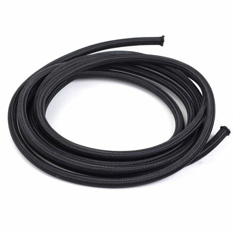 10 Feet AN8 -8AN AN-8 Black Nylon Stainless Steel Fuel Gas Oil Water Hose Line - www.blackhorse-racing.com