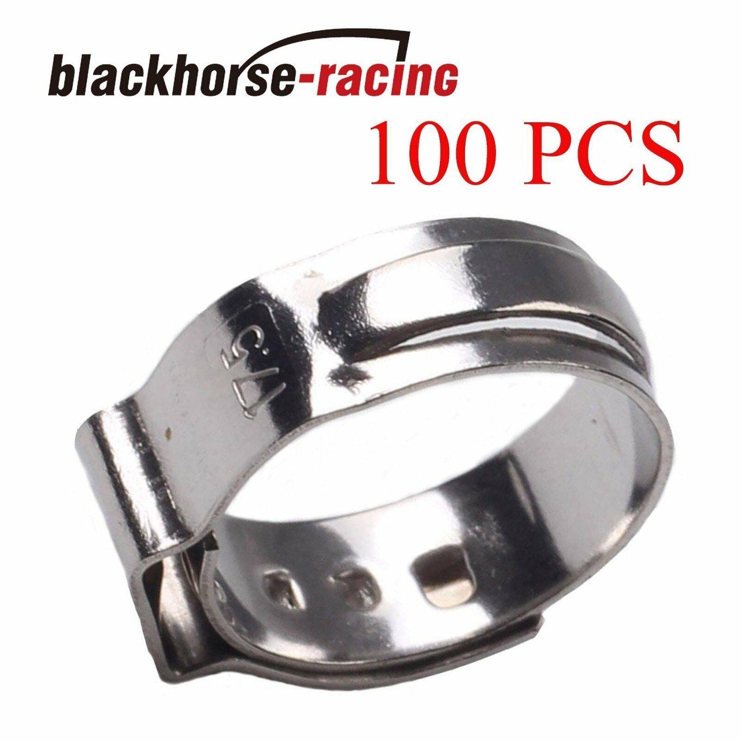 100X 1/2‘’ PEX Clamp Cinch Rings Crimp Pinch Fittings 304 Stainless Steel - www.blackhorse-racing.com