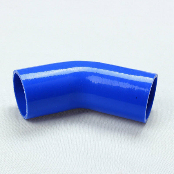 2.5" 63mm 45 degree Turbo/Intake/Intercooler 4-PLY Silicone Coupler Hose BLUE - www.blackhorse-racing.com
