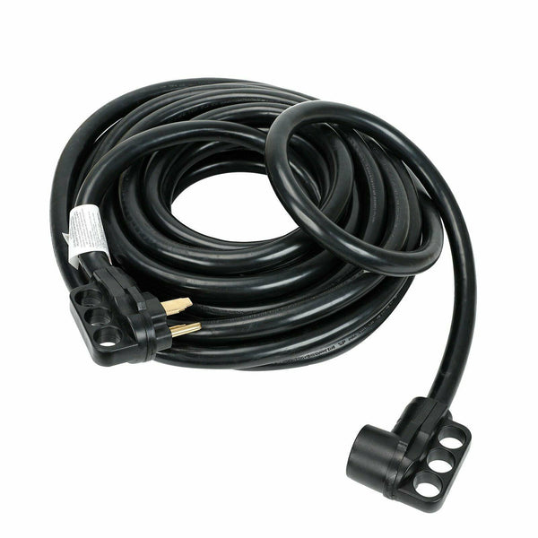 50ft RV Power Extension Cord Supply Cable 6 AWG Weatherproof 50 Amps 125/250V - www.blackhorse-racing.com