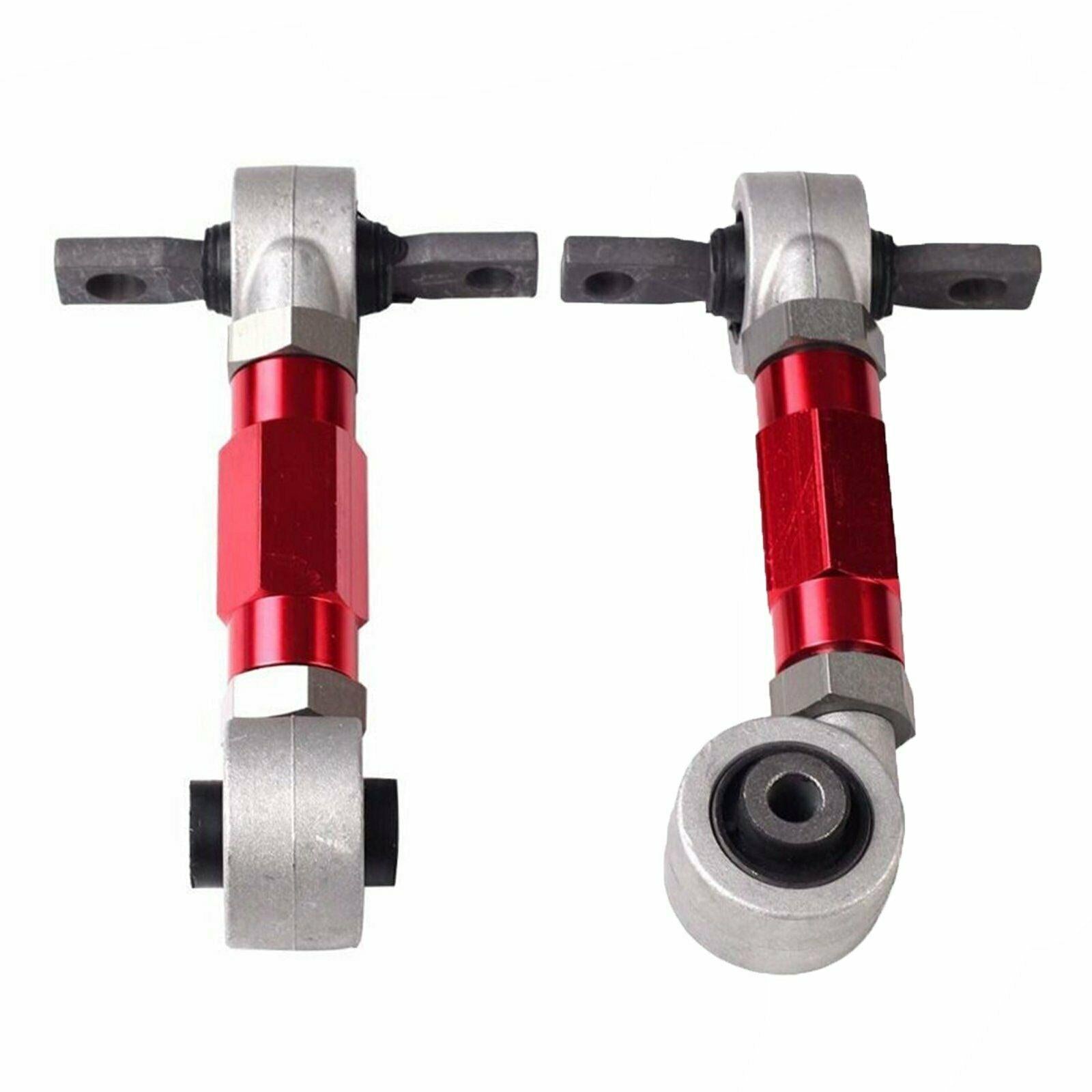 Adjustable Powder-Coated Steel Rear Camber Red Kit For CIVIC/INTEGRA/DEL SOL/CRX - www.blackhorse-racing.com