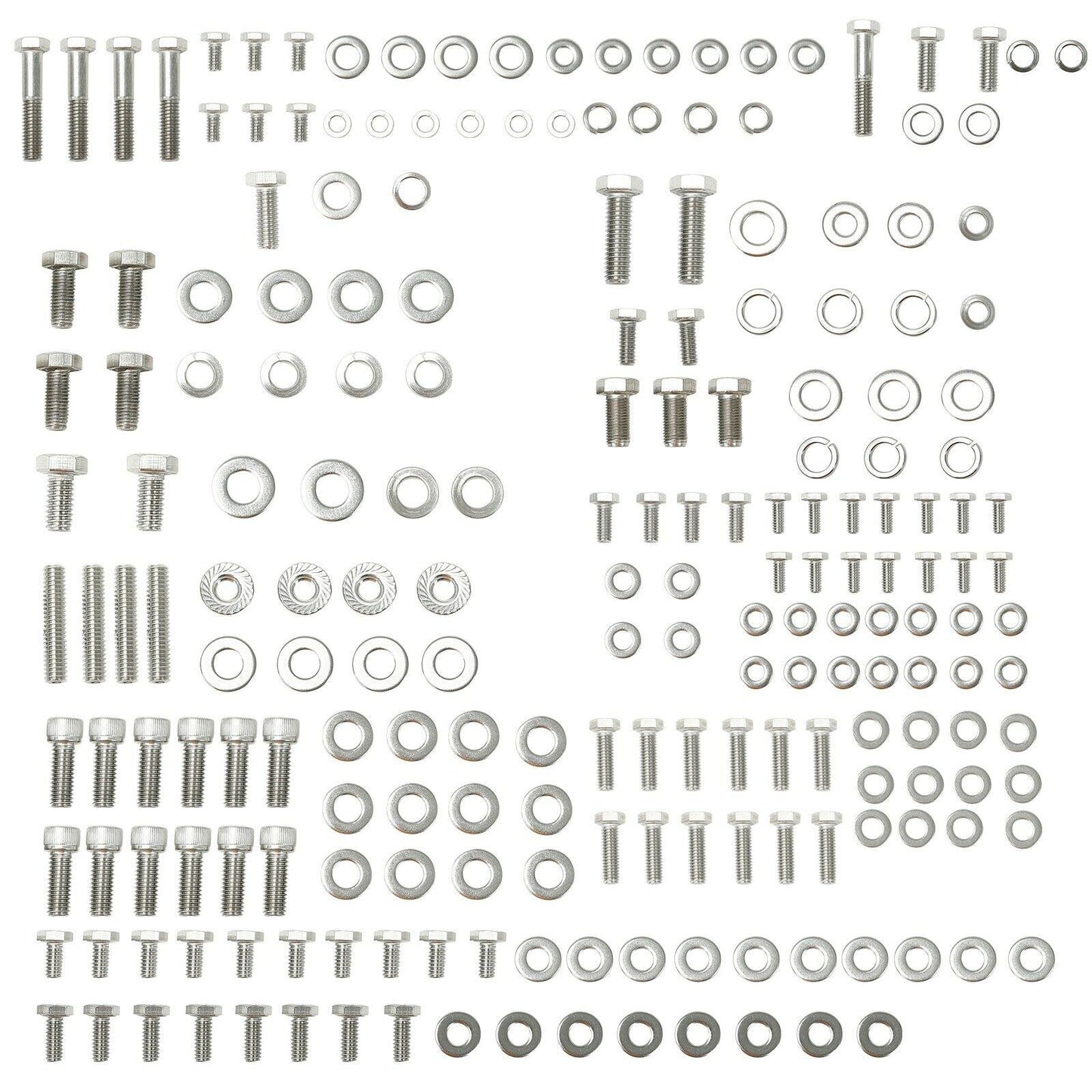 
                  
                    FOR SBC CHEVY ENGINE BOLTS KIT STAINLESS SMALL BLOCK 265 283 305 327 350 400 HEX - www.blackhorse-racing.com
                  
                