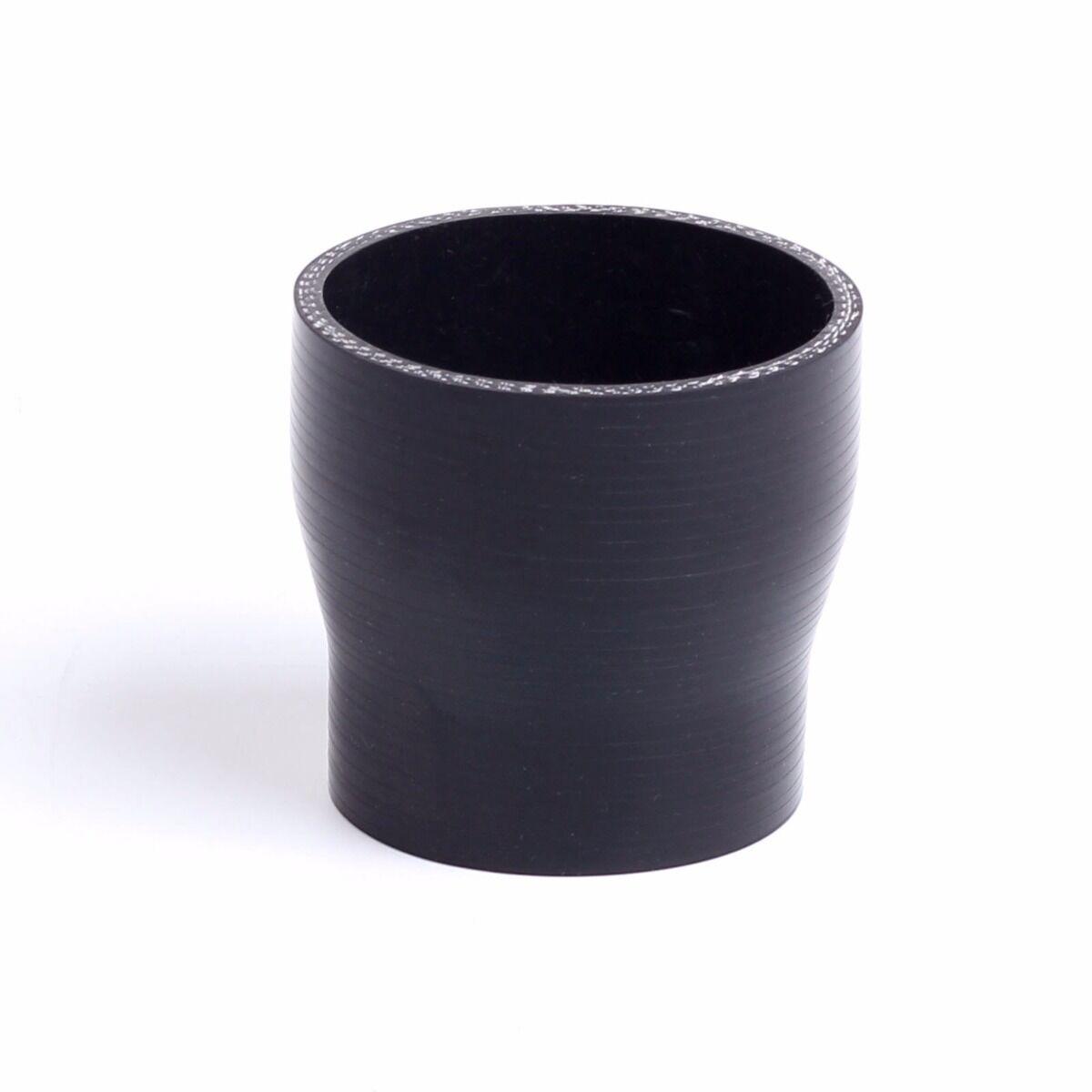 Black 1.5" to 2" 38 - 51 mm Straight Silicone Hose Reducer Turbo Coupler - www.blackhorse-racing.com