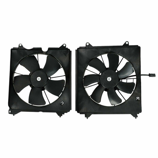 (2) Radiator Cooling Fan For 13-17 Honda Accord w/ Blade Motor &Shroud HO3113134 - www.blackhorse-racing.com