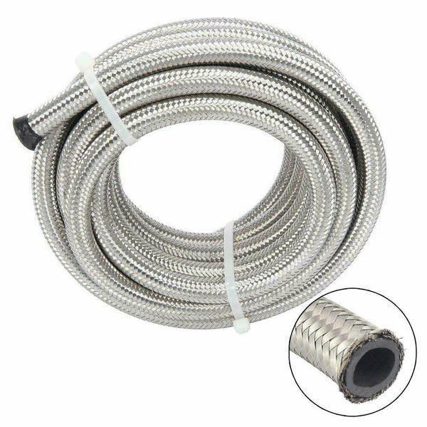 5 Feet AN10 Stainless Steel Braided Hose CPE Line 10AN For Fuel Oil Gas Air - www.blackhorse-racing.com
