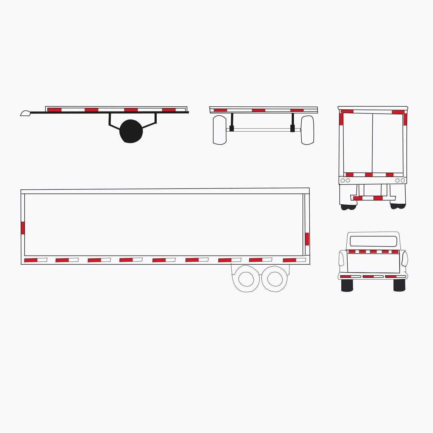Conspicuity Tape 2”x150’ Safety DOT-C2 Approved Reflective Trailer Warning Sign - www.blackhorse-racing.com