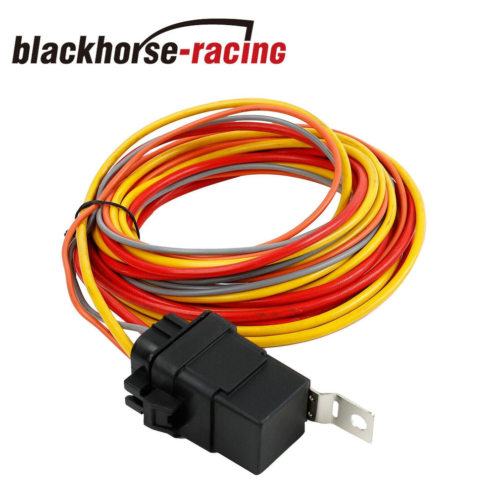 
                  
                    3/8" NPT Dual Electric Cooling Fan Wiring Install Switch165/185 Thermostat Relay - www.blackhorse-racing.com
                  
                