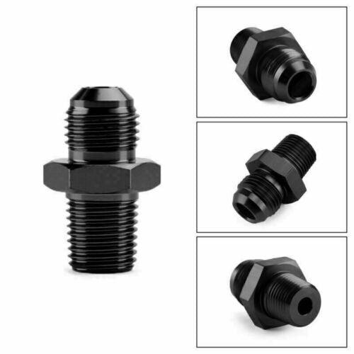 Universal 4 AN to 1/8 NPT Straight Fitting For Fuel Systems Adapter Black - www.blackhorse-racing.com