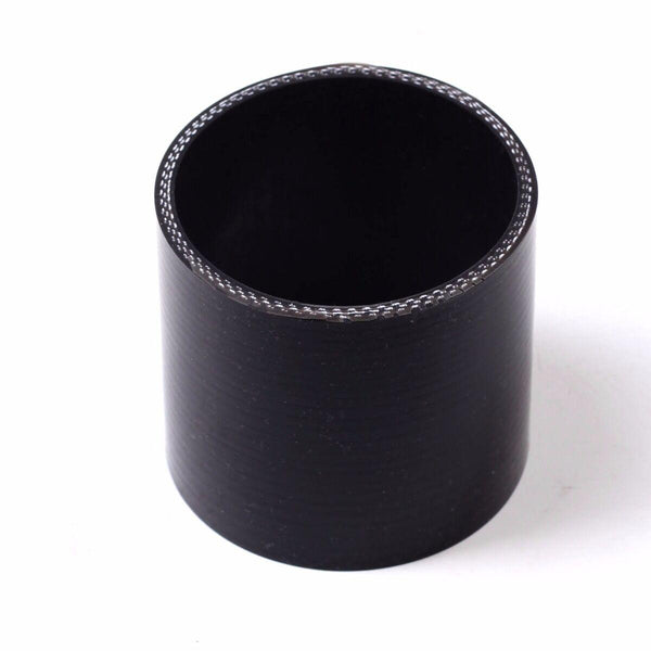 Black 1 1/2" inch 38mm Silicone Straight Hose Coupler Connector Joiner Radiator - www.blackhorse-racing.com