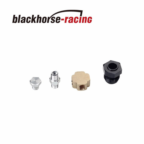 BLACK TURBO OIL DRAIN RETURN + FEED LINE FOR T3 T4 T04E T60 T61 T70 COMPLETE KIT - www.blackhorse-racing.com