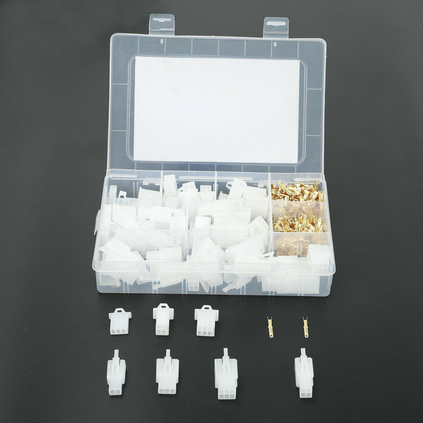 380Pcs Motorcycle Car Electrical 2.8mm 2 3 4 6 Pin Wire Auto Connectors Term Set - www.blackhorse-racing.com