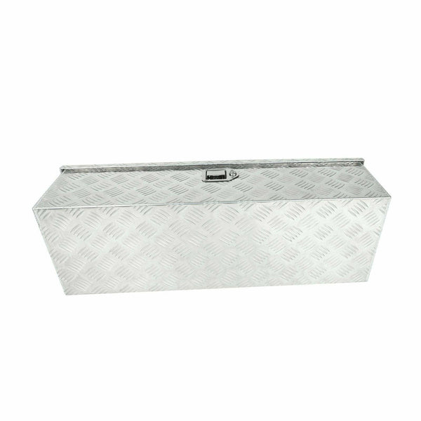 39"X13"X10" PICKUP TRUCK TRUNK BED TOOL BOX TRAILER STORAGE+LOCK CHROME ALUMINUM - www.blackhorse-racing.com