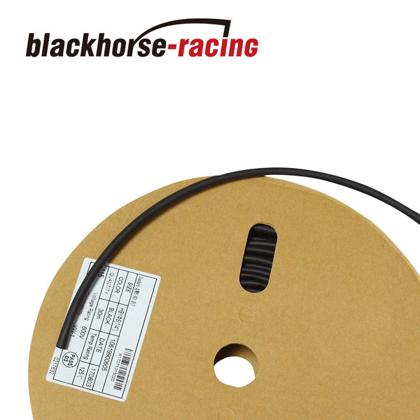 100 FT/100' Feet 1/4'' 6mm Polyolefin 2:1 Heat Shrink Tubing Tube Cable UL Black - www.blackhorse-racing.com