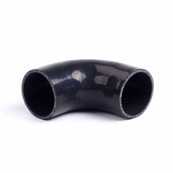 45mm 1 3/4" 1 3/4 inch 90 Degree Silicone Hose Racing Elbow Coupler Pipe Black - www.blackhorse-racing.com