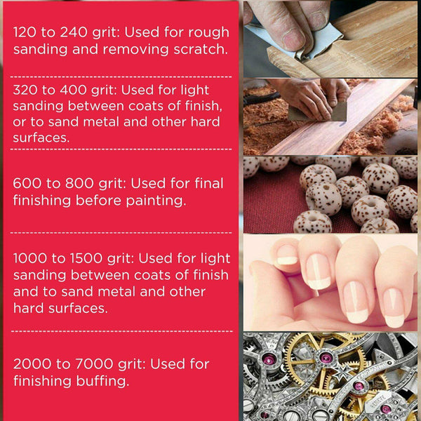 Grits600 100PC 9x11 SANDING SHEETS Wet/Dry Silicon Carbide Waterproof Sandpaper - www.blackhorse-racing.com