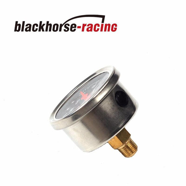 Universal Black Adjustable Fuel Pressure Regulator Gauge with 0-100 PSI New - www.blackhorse-racing.com
