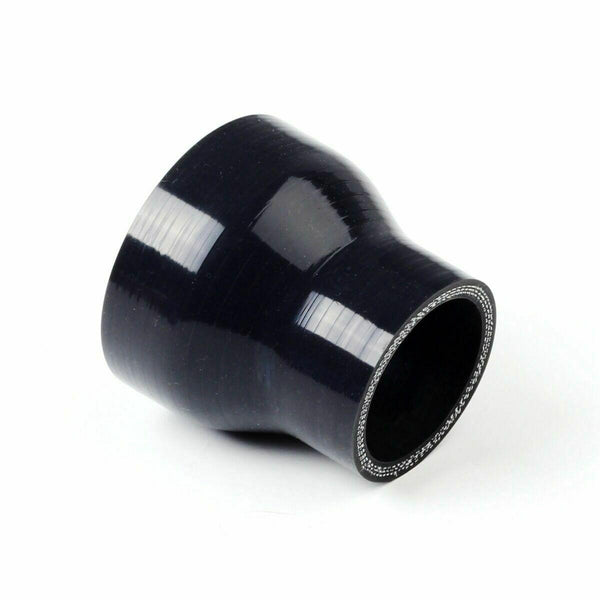 Black 2.25" 2-1/4" to 3" Straight Silicone Hose Reducer Turbo 57-76mm Coulper - www.blackhorse-racing.com