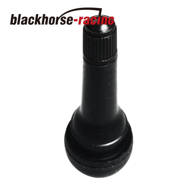 100 PCS TR 414 Snap-In Tire Valve Stems Medium Black Rubber New - www.blackhorse-racing.com