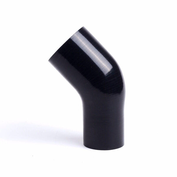 Black 2.0" to 2.5" Inch Silicone 45 Degree Intercooler Pipe Reducer Hose Turbo - www.blackhorse-racing.com