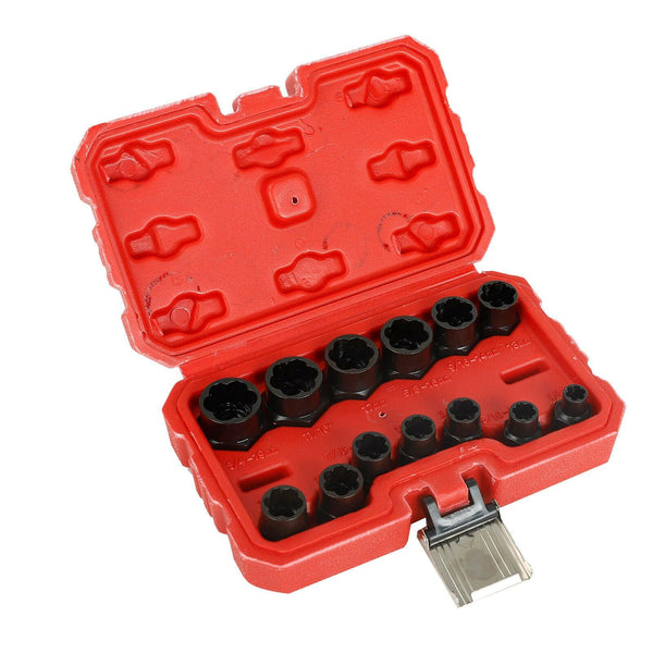 13pc Bolt And Nut Extractor Set Impact Wrench Tool Remover Damaged Rusted Socket - www.blackhorse-racing.com