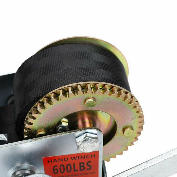 600LBS Hand Winch Hand Winch Crank Gear Winch Heavy Duty ATV Trailer Boat New - www.blackhorse-racing.com