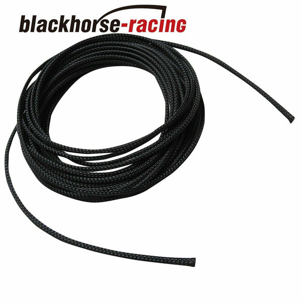 100 FT 1/8" Expandable Wire Cable Sleeving Sheathing Braided Loom Tubing Black - www.blackhorse-racing.com