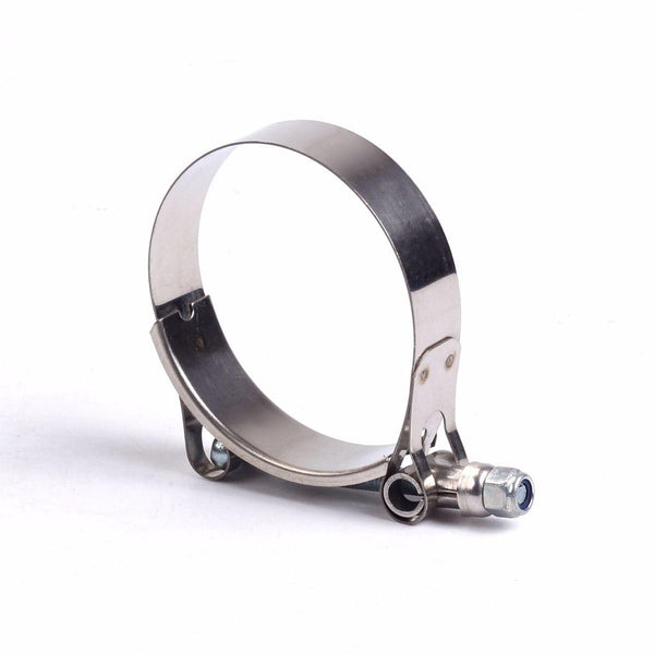 1pc 133 mm - 141mm Stainless Steel T-Bolt Clamp for ID: 5" 127 mm Silicone Hose - www.blackhorse-racing.com
