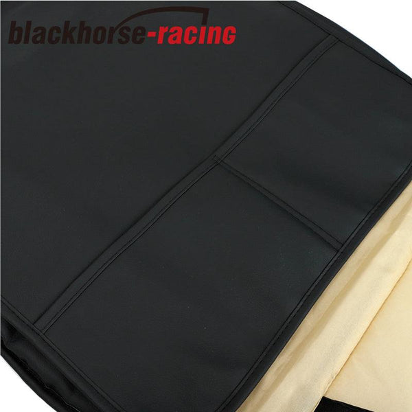 Universal Leather 5-Seat Car Seat Cover Front Rear Set Waterproof w/ Pillow Red - www.blackhorse-racing.com