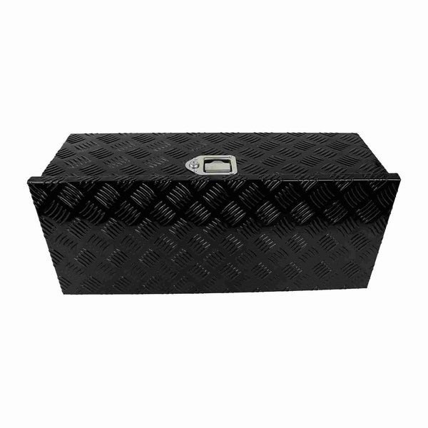 30 x 13 x 10 Inches Pick Up Trailer Truck Bed Tool Box Trailer Storage Heavy Duty Aluminum w/ Lock Keys Black