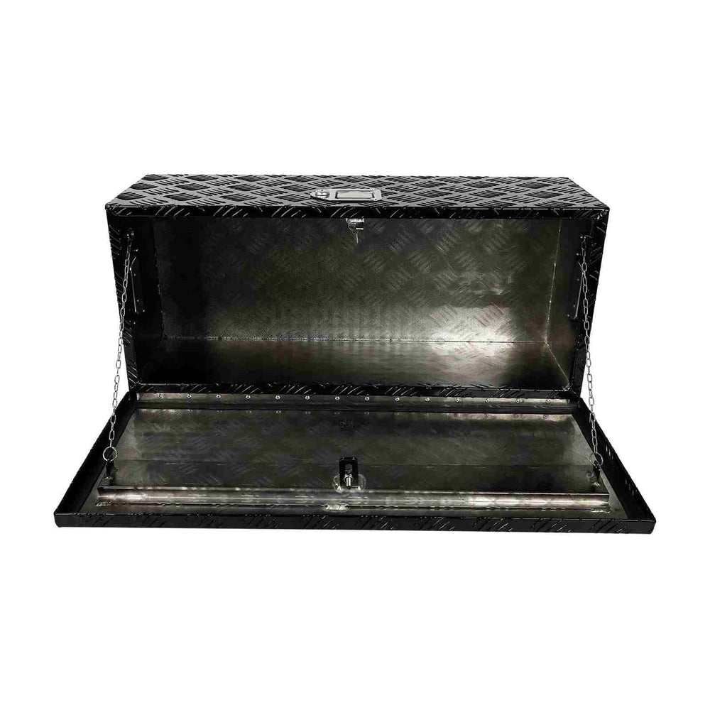 
                  
                    30 x 13 x 10 Inches Pick Up Trailer Truck Bed Tool Box Trailer Storage Heavy Duty Aluminum w/ Lock Keys Black
                  
                