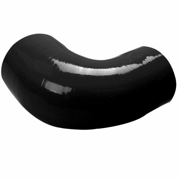 3.5"-4" 89mm-102mm 90 Degree Elbow Turbo/Intercooler Silicone Coupler Hose Black - www.blackhorse-racing.com