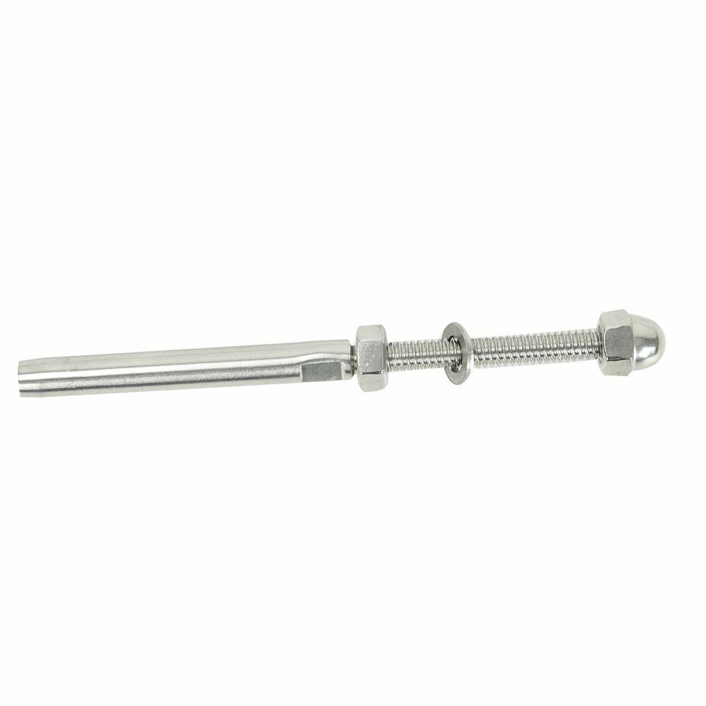 
                  
                    T316 Stainless Steel Swage Threaded Tensioner End Fitting 3/16" Cable Railing x5 - www.blackhorse-racing.com
                  
                
