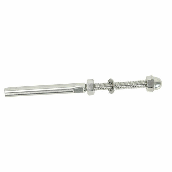 T316 Stainless Steel Swage Threaded Tensioner End Fitting 3/16" Cable Railing x5 - www.blackhorse-racing.com