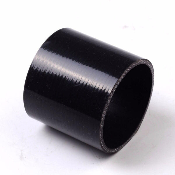 Black 1 1/2" inch 38mm Silicone Straight Hose Coupler Connector Joiner Radiator - www.blackhorse-racing.com