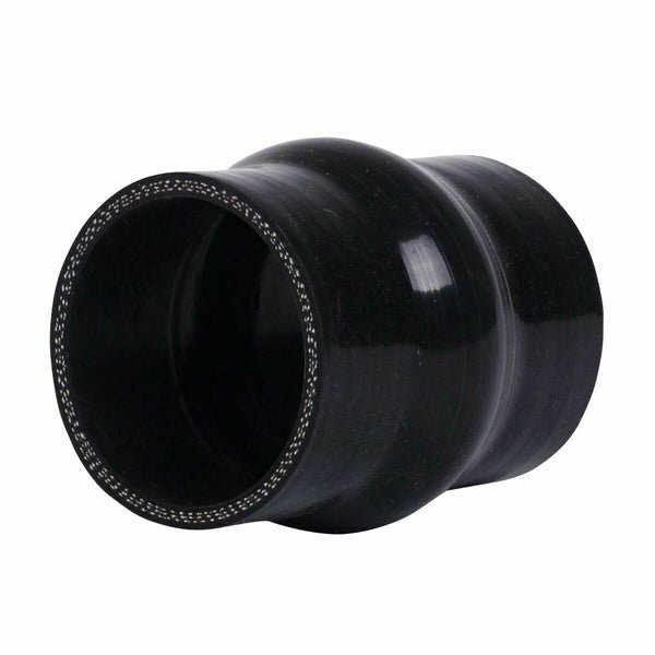 89mm 3.5" inch Hump Straight Silicone Hose Intake Coupler Tube Pipe Black - www.blackhorse-racing.com