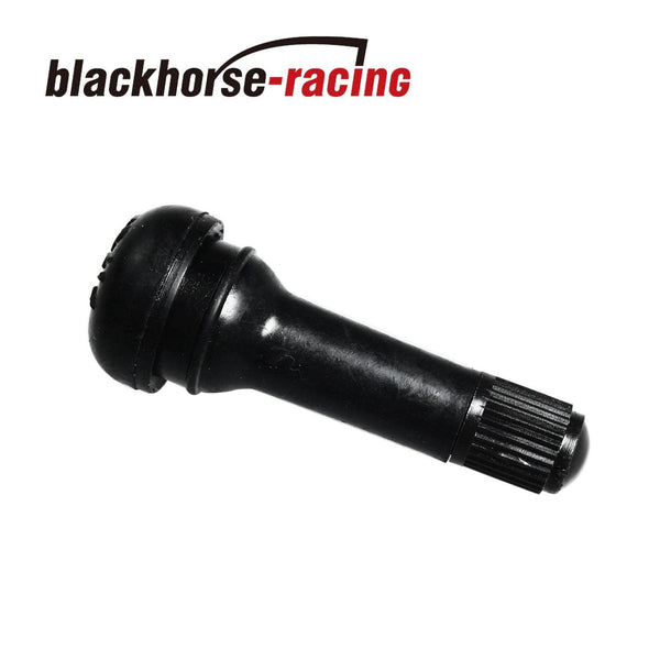 100 PCS TR 414 Snap-In Tire Valve Stems Medium Black Rubber New - www.blackhorse-racing.com