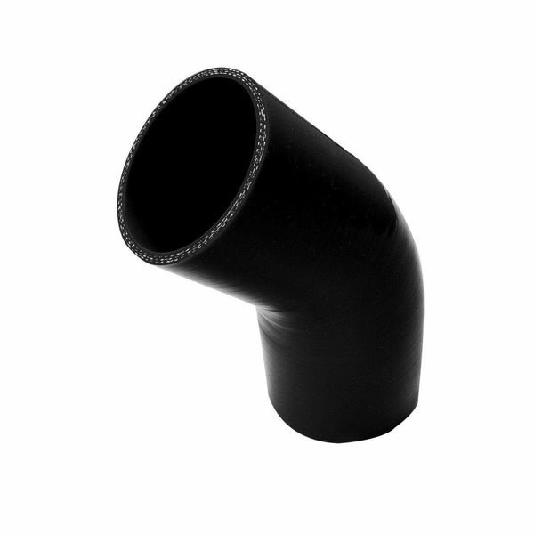 3"-2.5" 76mm-63mm 45 degree Turbo/Intake/Intercooler Silicone Coupler Hose BLACK - www.blackhorse-racing.com