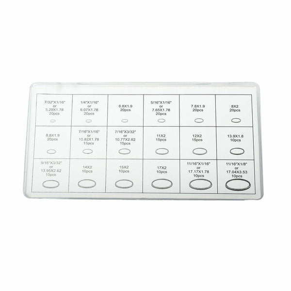 Universal Rubber O-Ring Assortment Set Gasket Automotive Seal SAE Kit - www.blackhorse-racing.com