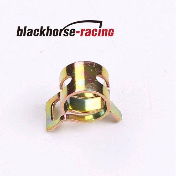 10 Feet Black 15/32'' 12mm Silicone Vacuum Hose + 10 Pc 17mm Spring Clip Clamps - www.blackhorse-racing.com