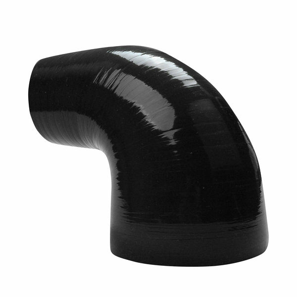 Black 63-102 mm 90 Degree Reducer 2.5" To 4 " Silicone Hose Pipe Coupler Turbo - www.blackhorse-racing.com