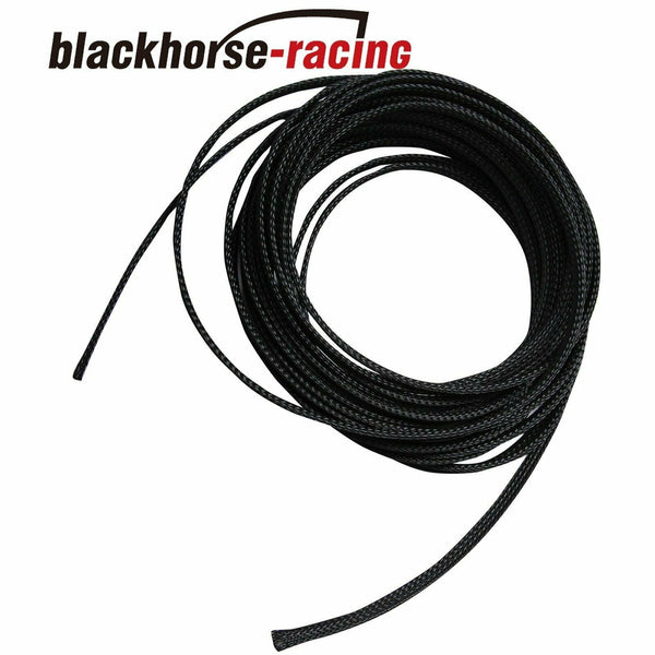 50 FT 1/4" Expandable Wire Cable Sleeving Sheathing Braided Loom Tubing Black - www.blackhorse-racing.com