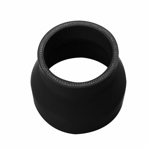 Black 1.75" to 2.5" 45 - 63 mm Straight Silicone Hose Reducer Turbo Coupler - www.blackhorse-racing.com