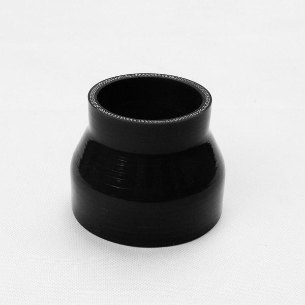 3" to 4" Black 76 -102 mm Straight Silicone Hose Reducer Turbo Coupler - www.blackhorse-racing.com