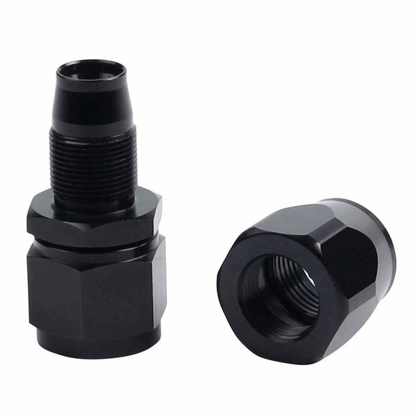 -6 AN 180 Degree Swivel Hose End Fitting Braided & Nylon AN6 Black