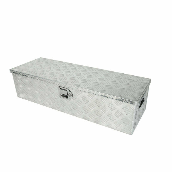 39"X13"X10" PICKUP TRUCK TRUNK BED TOOL BOX TRAILER STORAGE+LOCK CHROME ALUMINUM - www.blackhorse-racing.com