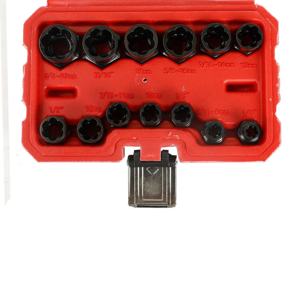 13pc Bolt And Nut Extractor Set Impact Wrench Tool Remover Damaged Rusted Socket - www.blackhorse-racing.com